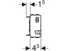 Traverse f. Wandarm. Aufputz 461.740.00.1 mit zwei Wasseranschlüssen 1/2" 153mm - Geberit-GIS