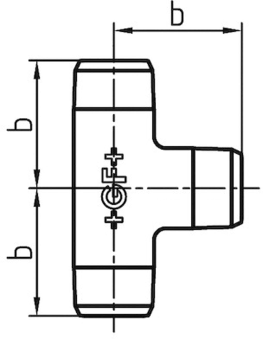 T-Stück 135 V 1/2" 770 135 204 - GF verz. Tempergussfittings