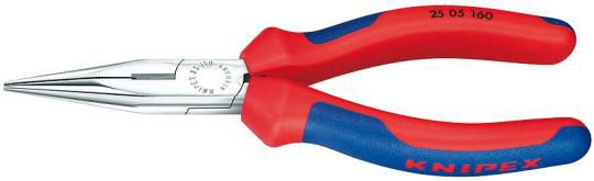 KNIPEX Telefonzange, verchromt 2505, L= 160mm, Mehrkomp.-Griffhülle - Zangen, Schneiden