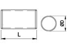 Stossrohr ungeschlitzt 60.3 mm Länge 80 mm 1.4301 - INOXTECH-Handlauf-/Geländer-System