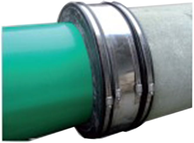 Flex-Kupplung für PP/PVC/PE-Rohre NW: 500mm A: 610-650mm B: 490-506mm - Plastika Formstücke spezial