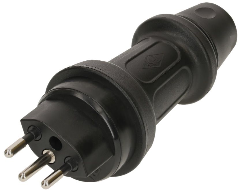 Stecker Typ 13 IP55, Schwarz - Elektrozubehör