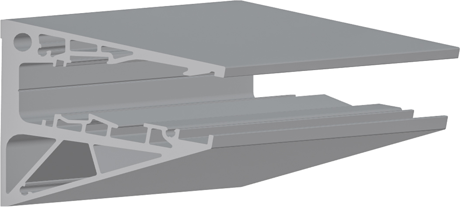Glashalteprofil zu Ganzglasvordach EN AW6063 T66, farblos eloxiert 6000mm, EN 12020-1 - INOXTECH-Handlauf-/Geländer-System