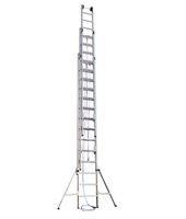 HB Alu Seilzugleiter mit Wegrutsch- u. Kippsicheru Typ 178, 3x14 Tritt, L= 10.36 - Garten