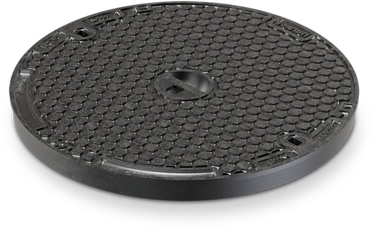Fig. 2695 060 00 Guss E600 SUISSEROLL FIX o. Verschluss mit Dämpfungseinlage, Handgriff - Schachtabdeckungen von Roll