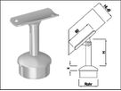 Steckkonsole bewegl mit halbr Rohrkappe Pfos 48.3mm,HL48.3mm,TH150mm,geschl. - INOXTECH-Handlauf-/Geländer-System