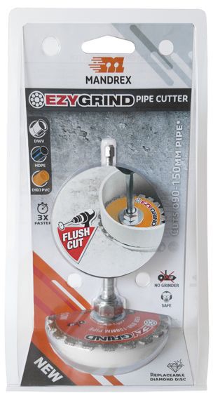 MANDREX Diamant-Rohrschneider EZYGrind Ø90-150mm , für PVC- und HDPE-Rohre - Bohren