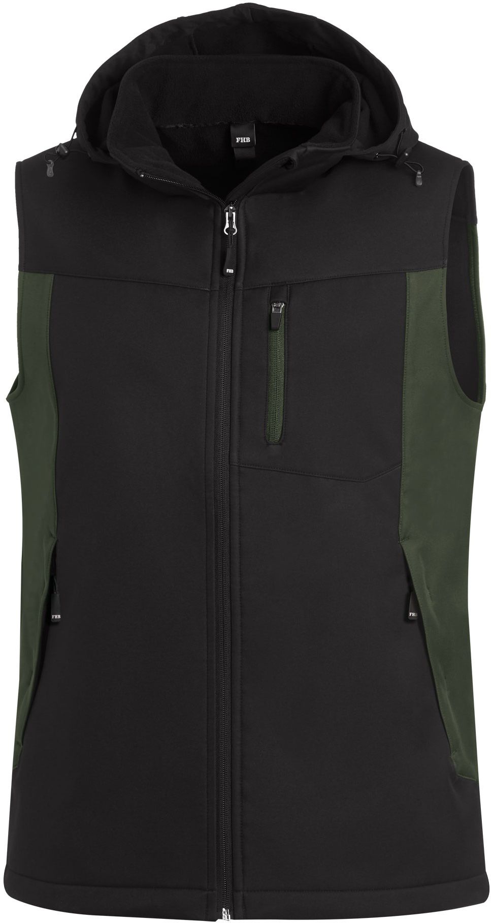 FHB JUSTUS Softshellweste oliv-schwarz Gr. XS - Textilien