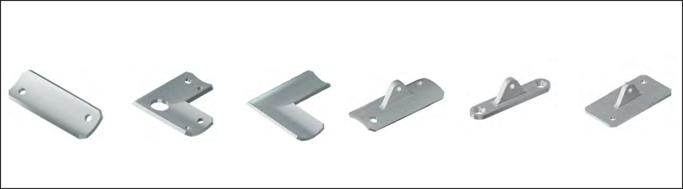 Auflagebleche schmale Ausführung 0 Ø 42.4 mm L 80 mm geschliffen 1.4301 - INOXTECH-Handlauf-/Geländer-System