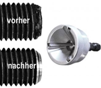 RUKO Aussen-Entgrater Uni Reamer Ø3 - 19mm , 3x Hartemtall Klinge 400 U/min - Bohren