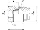 Armaturenanschluss SO 00021 6- 3/8" - Serto-Programm M/G