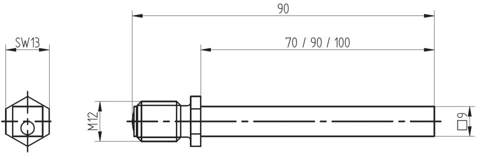 Hager-Wechselstift M10/9x130mm - Türschlösser und Zubehör