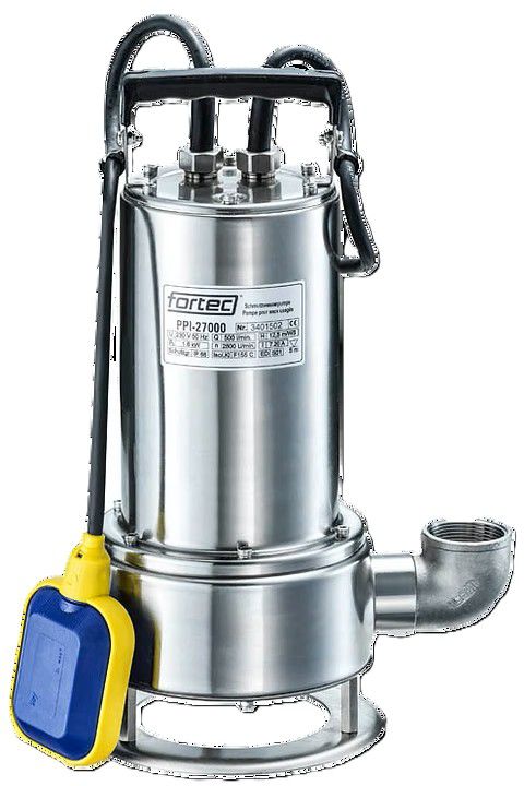 fortec® Schmutzwasser- / Fäkalienpumpe, PPI-27000 230V ,Fördermenge 27'000 l/h - Wasser