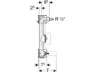 GIS-Waschtisch-Set Standarm.461.153.00.1 zwei Wasserzählerstrecken mit UP-Ventil - Geberit Systemventile / Armaturen