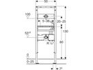 Element für Waschtisch 111.559.00.2 Typ 130, Wandarmatur m/UP-Funktionsbox - Geberit-Duofix