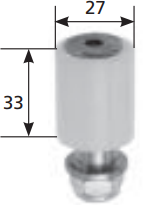 WEBI Führungsrolle, Polyamid D=27x30mm, verzinkt - Schiebetür- und Schiebetorbeschläge