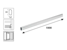 Hettich Schrankrohr verchromt, 15 x 30 x 1000mm - Diverse Möbelbeschläge und Zubehör