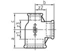 T-Stück red. 130 V 11/4"- 1"- 1" 770 130 254 - GF verz. Tempergussfittings