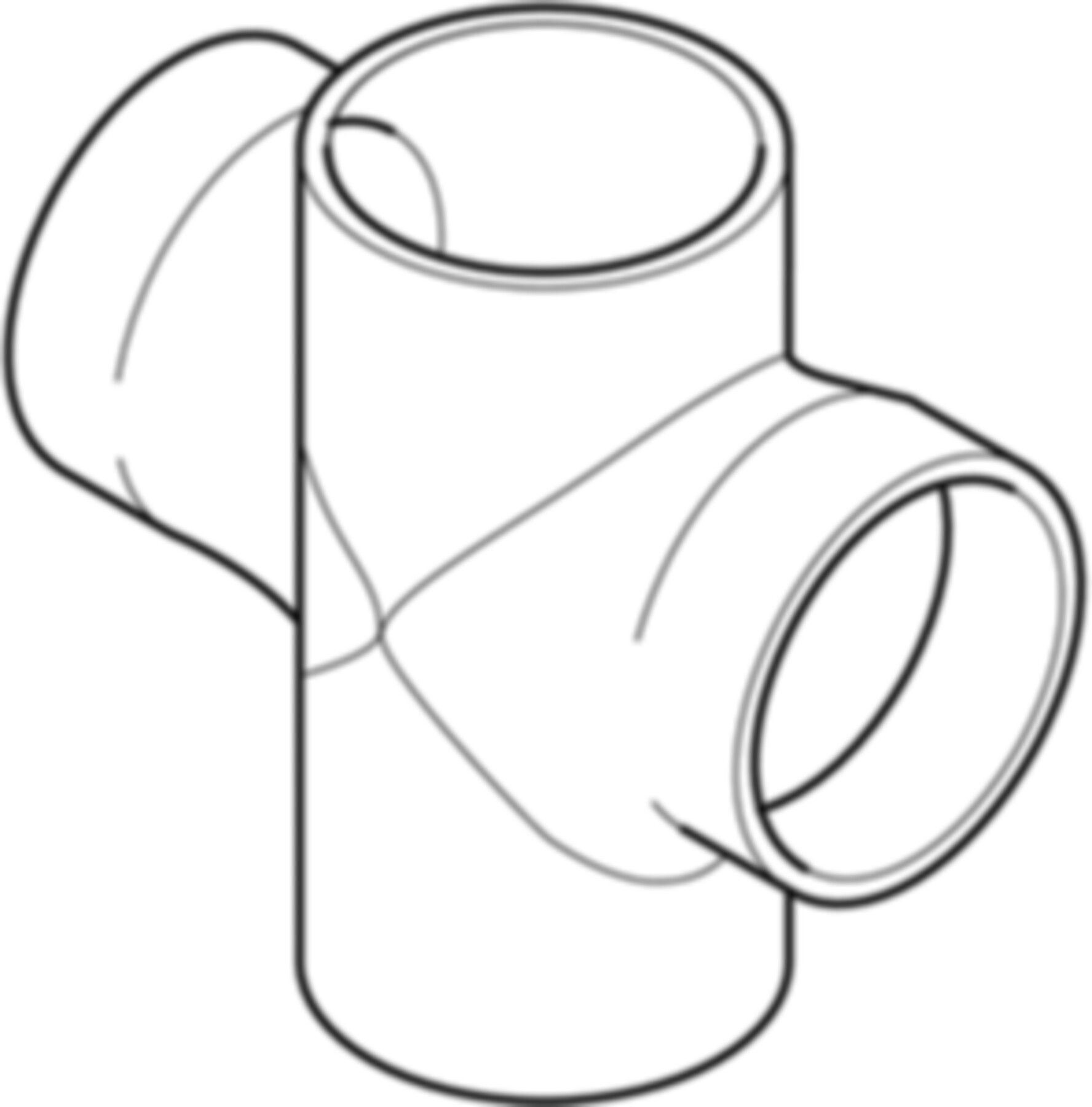 Doppelabzweig 180° d 110/110mm 310.102.14.1 - Geberit-PE-Silent-Formstücke