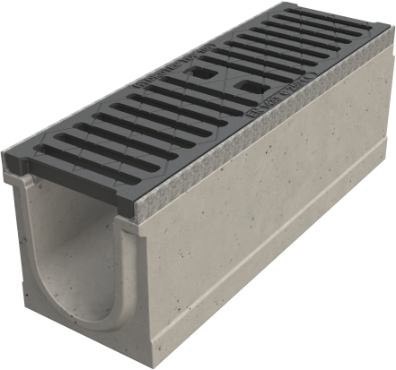 1-10.05MC TOP100 C250 m.verz.Maschenrost m.verz.Kantens.,arret.,L=500mm, H=210mm - BGS Kastenrinnen