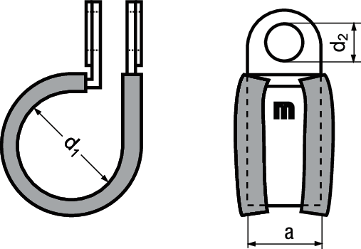 MIKALOR P-Clip W4 INOX A2 BN20573 DIN3016 AGID 12 / 12 - Schläuche, Schlauchbriden