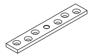 HAWA-PORTA Tragflansche, Porta 300 25x100x600mm, verzinkt - Schiebetür- und Schiebetorbeschläge