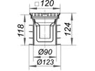 Bodenablauf Pronto mit Alu-Rost befahrbar 1500kg DN 125 3-700186 - SCHACO Entwässerungstechnik