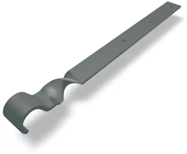 PREFA Überbügel für Aluminiumdachrinne 250-400 mm P.10 Hellgrau - PREFA Dachentwässerungssysteme