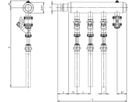 PE-Verteiler SAVE 97 m/Abgleichv. Hyline DN 40 R 2" 5 Anschl. m/F+E 067.4035a - Haka-Erdwärmetechnik