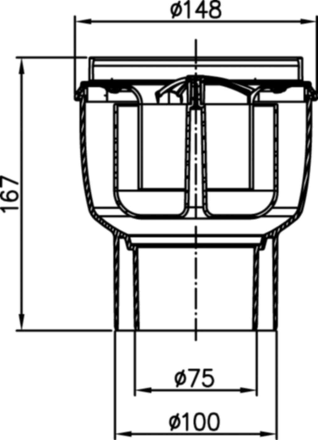 Ablaufkörper Easyflow DN 70 Kunststoff Kernbohrung 170 mm 2710.00.00 - ACO Passavant Entwässerungstechnik