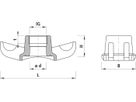Universal-Anbohrschelle mit IG 3520 DN 1" - Hawle Hausanschluss- und Anbohrarmaturen