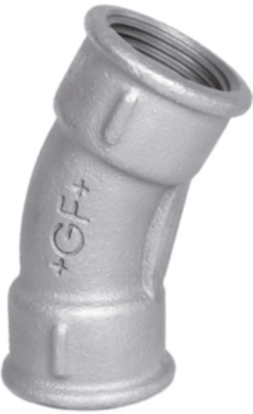 Bogen 30° 51 V 2" 770 051 209 - GF verz. Tempergussfittings