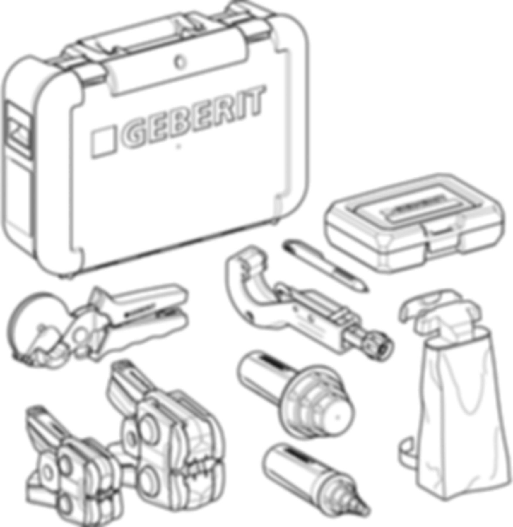 FlowFit Set Pressbacken (2) 16-40mm im Koffer 655.084.00.1 - Geberit Werkzeuge und Zubehör