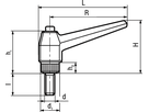 Klemmhebel Elesa® MRX.p BN14194 141531MRX.63p-M8x3 - Bossard Schrauben