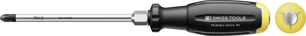 PB Schraubenzieher, SwissGrip Evo, Phillips PH , D PB 38190 , Gr. 3 , L=150mm - Schraubenzieher