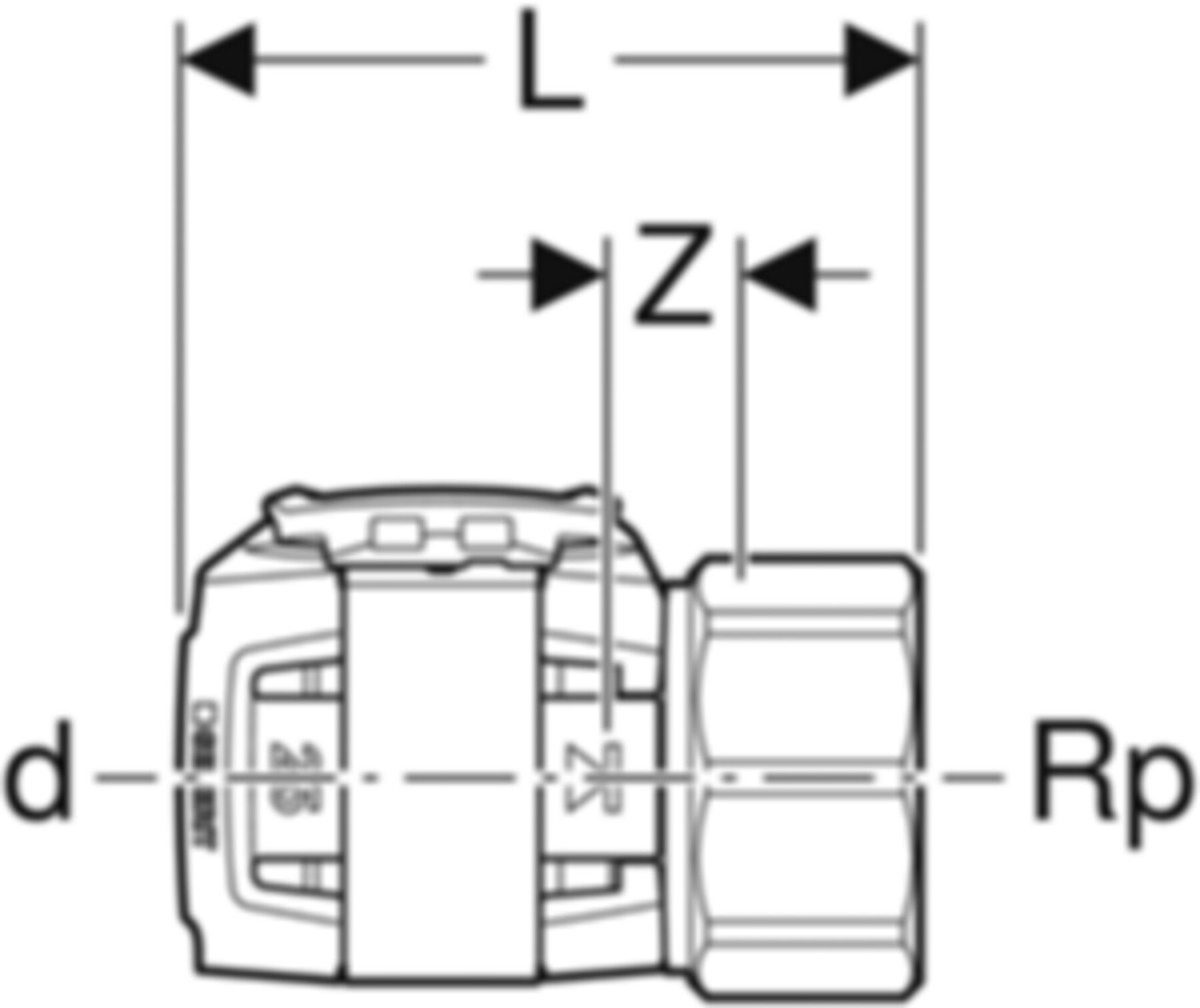 Übergang m/IG 40mm-11/2" 620.424.00.1 - Geberit FlowFit-Rohre/Formstücke