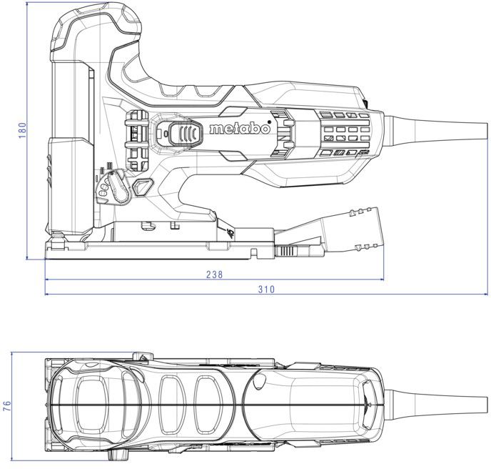 Stichsäge STE 100 Quick 710W, bis 100mm, Pendelhub, im Koffer - Metabo Elektrowerkzeuge