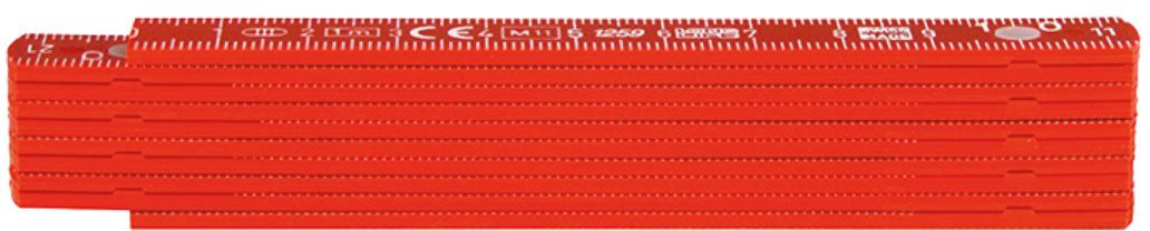 Taschenmeter Mens Edition rot 10 Glieder, 1m mit mm-Teilung, 1601 R - Längenmessen
