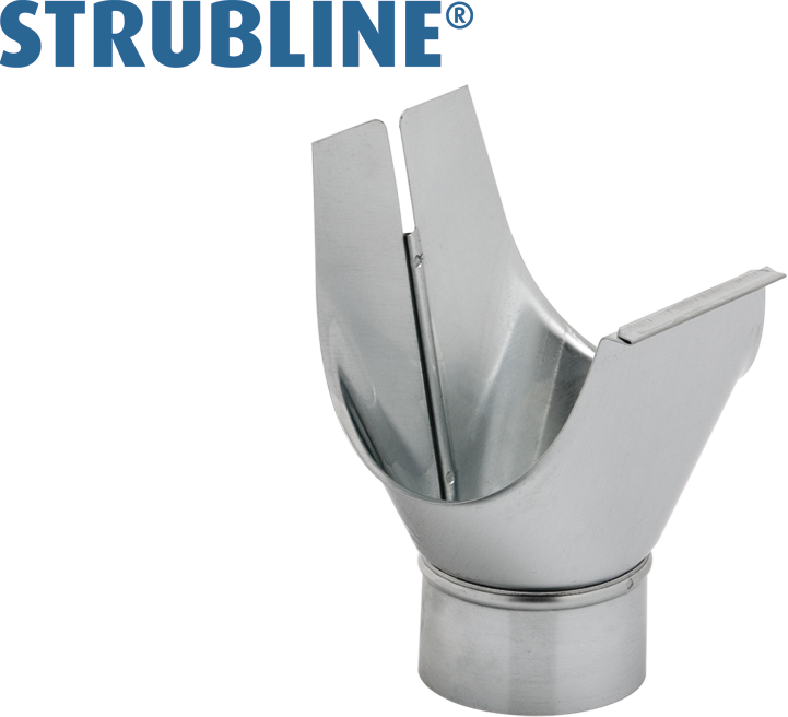 Rinnenstutzen kurz 330/100 mm 160 "Strubline" - Zink Spenglereihalbfabrikate