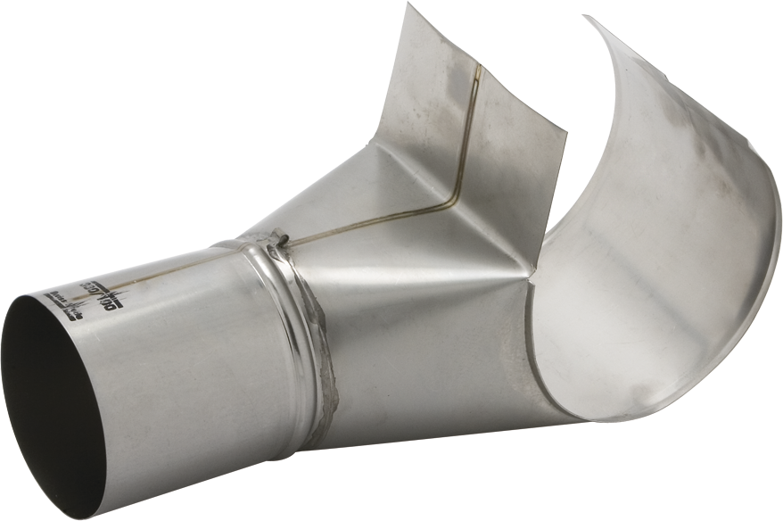 Schrägstutzen 250/ 75 mm 170 - Cr-Ni Spenglereihalbfabrikate