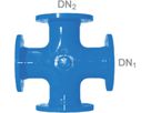 Flanschenkreuz PN 10/16 Fig. 2045 DN 80/80 - Von Roll Flanschenformstücke