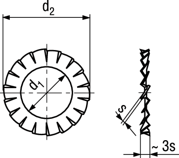 Fächerscheiben Form A St vzb BN781 DIN6798A M6/6,4 - Bossard Schrauben