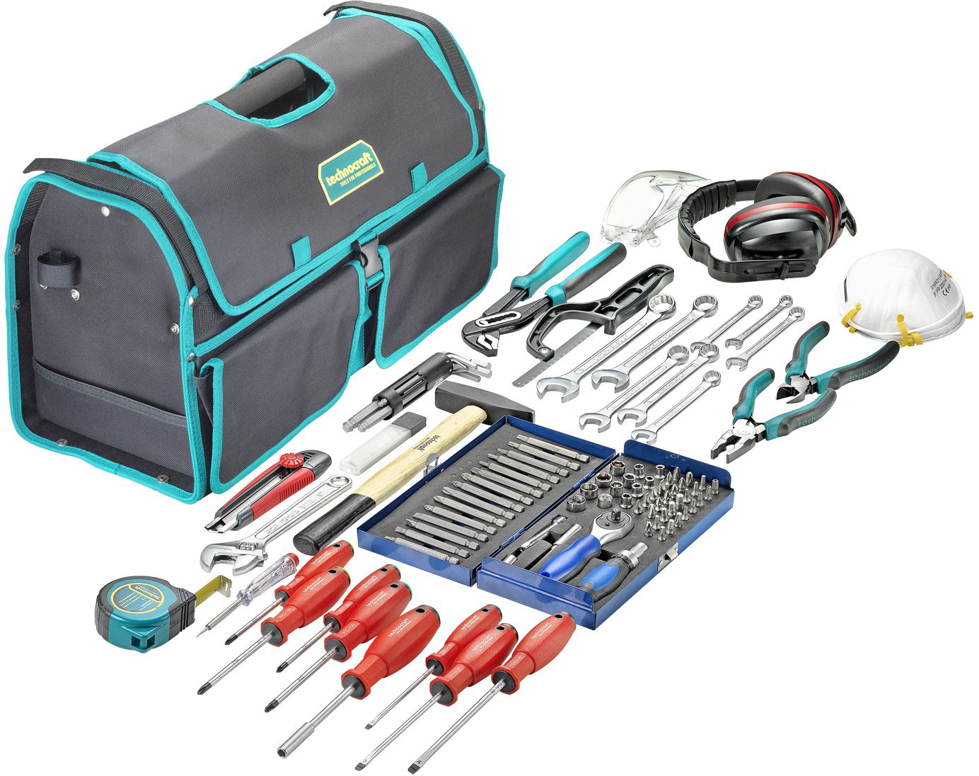 TECHNOCRAFT Werkzeugtasche Allround-Basic 400x200x250mm, 100-tlg. - Metabo Maschinenzubehör