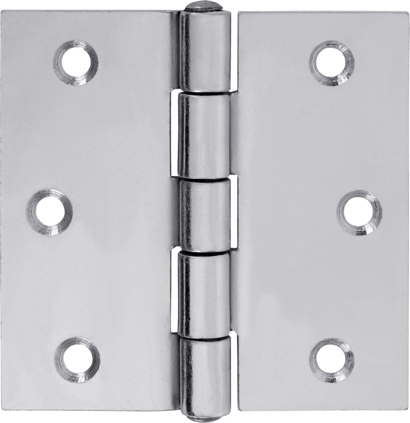 CHARMAG Scharnier stark, mit vernietetem Stift HxB=100x100mm, verzinkt - Scharniere, Verschlüsse und Zubehör