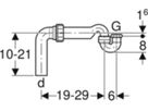 Ablaufventil für Duschwannen glanzverch. 11/2" 152.301.21.1 - Geberit-Sifon + Apparateanschlüsse