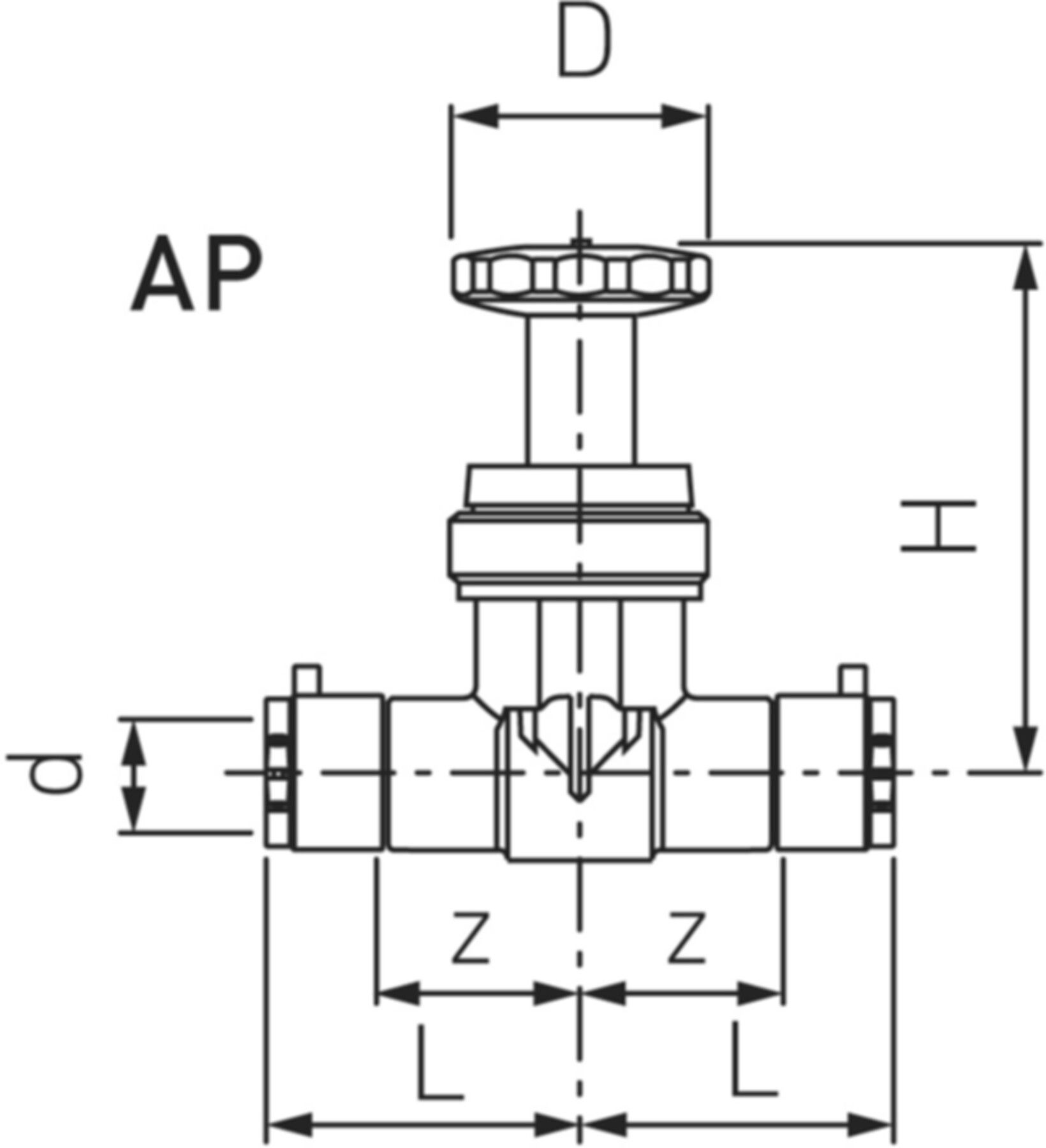Ventil für Heizwendelschweissung 6211 25mm (DN 20) 761 069 648 - GF Instaflex-HWS-Schweisssystem