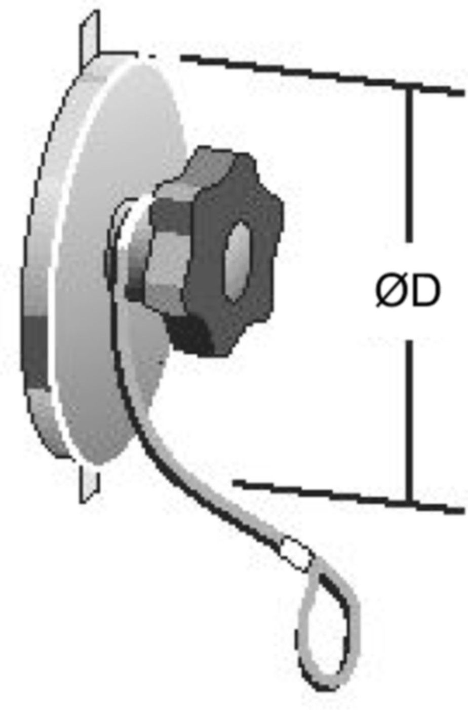 Alkon Reinigungsverschl.Deckel d 100 mm 6KRD4100 mit Alugriff bis 400°C - Kaminsystem V4A einwandig