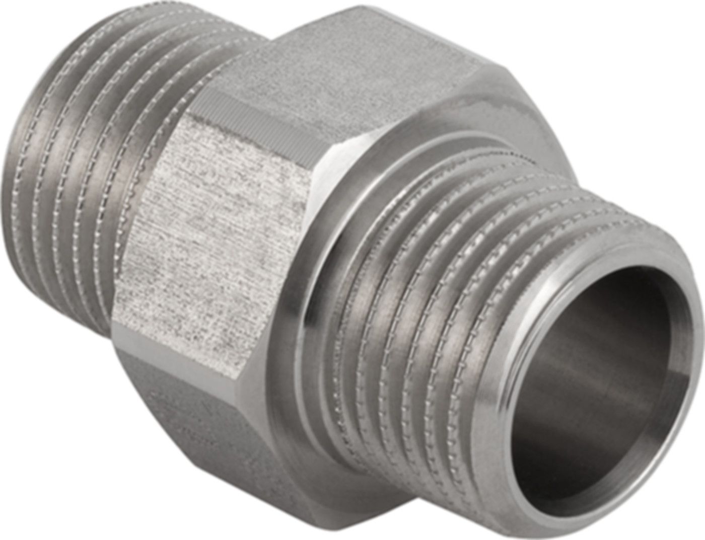 Übergang m/AG 1/2"-MF1/2" 632.005.00.1 aus Edelstahl 1.4401 - Geberit-Push Fit-Formstücke