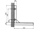Wandkonsole KON L  350 x 510 x 550 mm zu Wandmodell Liegend WL 080 - WL 200 - Atlantic-Wassererwärmer