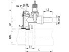 Schieberschelle ROBUSTO DN 50 Gas 2736 Doppelbügel DN 100-500 - Hawle Hausanschluss- und Anbohrarmaturen